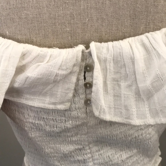 Zara summer stretch off the shoulder white top - Picture 4 of 6